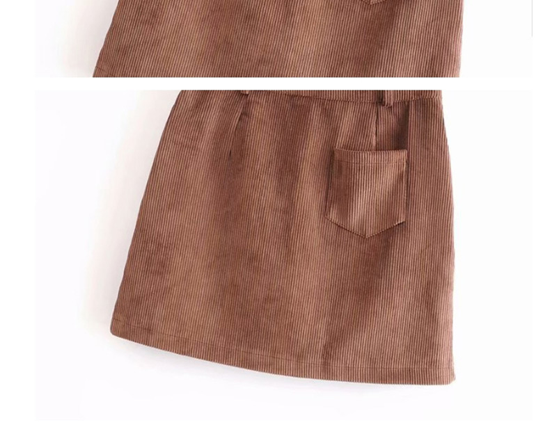 Fashion Khaki Corduroy Skirt,Skirts