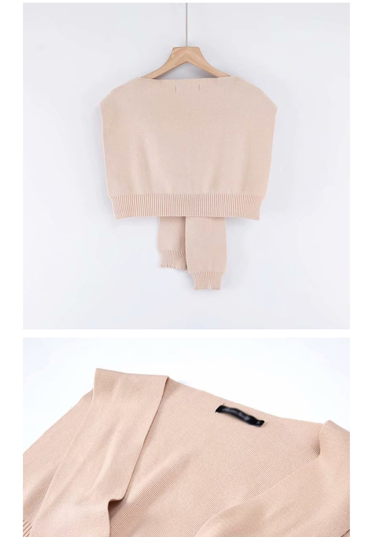 Fashion Apricot Single-piece Lace Vest,Sweater