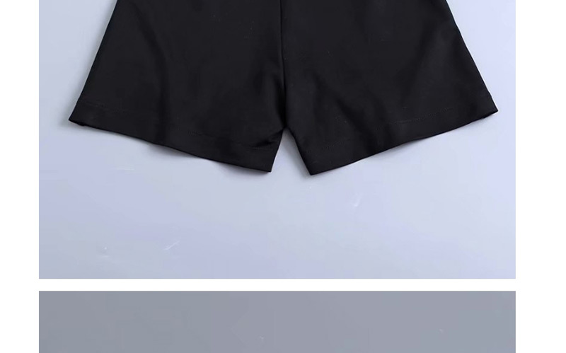 Fashion Black Split Short A Shorts,Shorts