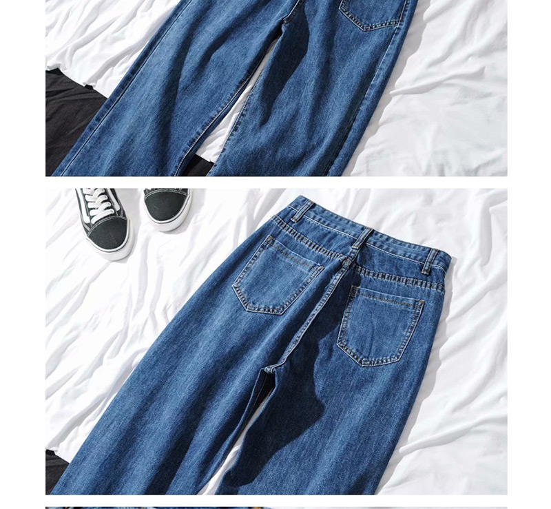 Fashion Gray High Waist Multi-pocket Jeans,Denim