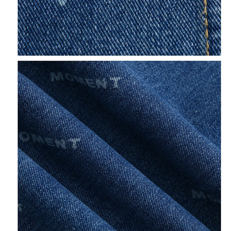 Fashion Blue Letter Printed Jeans,Denim