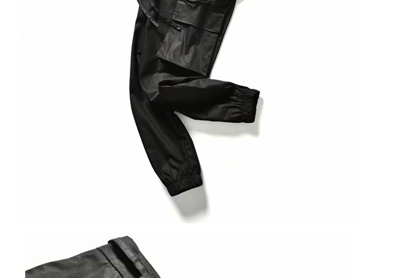 Fashion Black Ribbon Straps Overalls,Pants