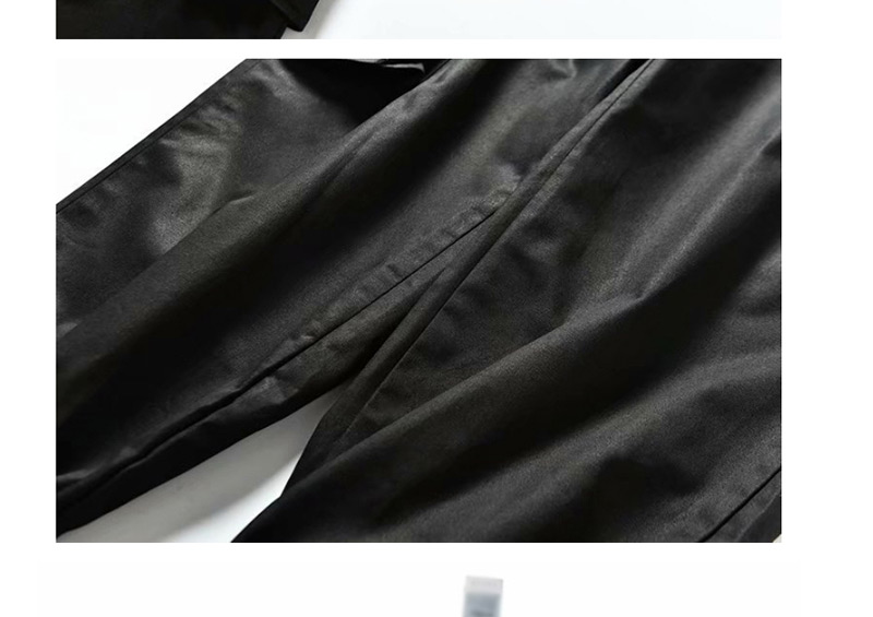 Fashion Black Ribbon Straps Overalls,Pants