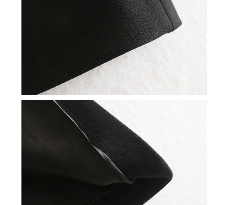 Fashion Black Pleated Sleeve Suit,Coat-Jacket