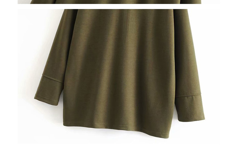 Fashion Armygreen Kangaroo Pocket Coat,Coat-Jacket