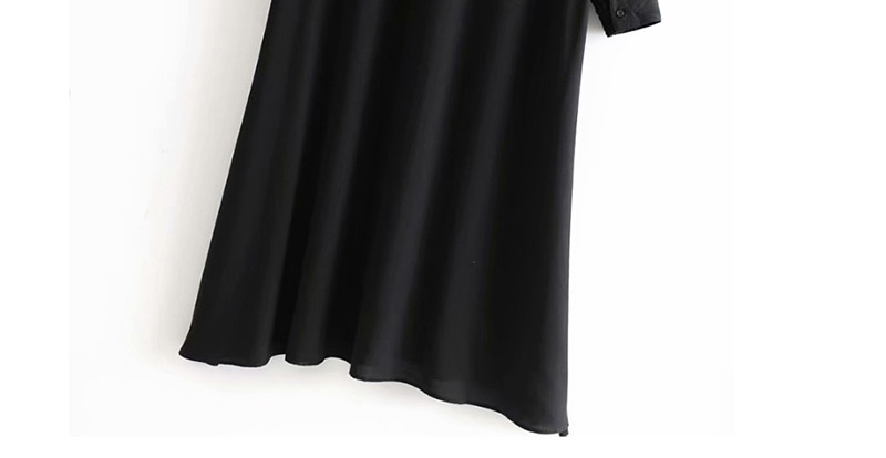 Fashion Black Lapel Dress,Long Dress