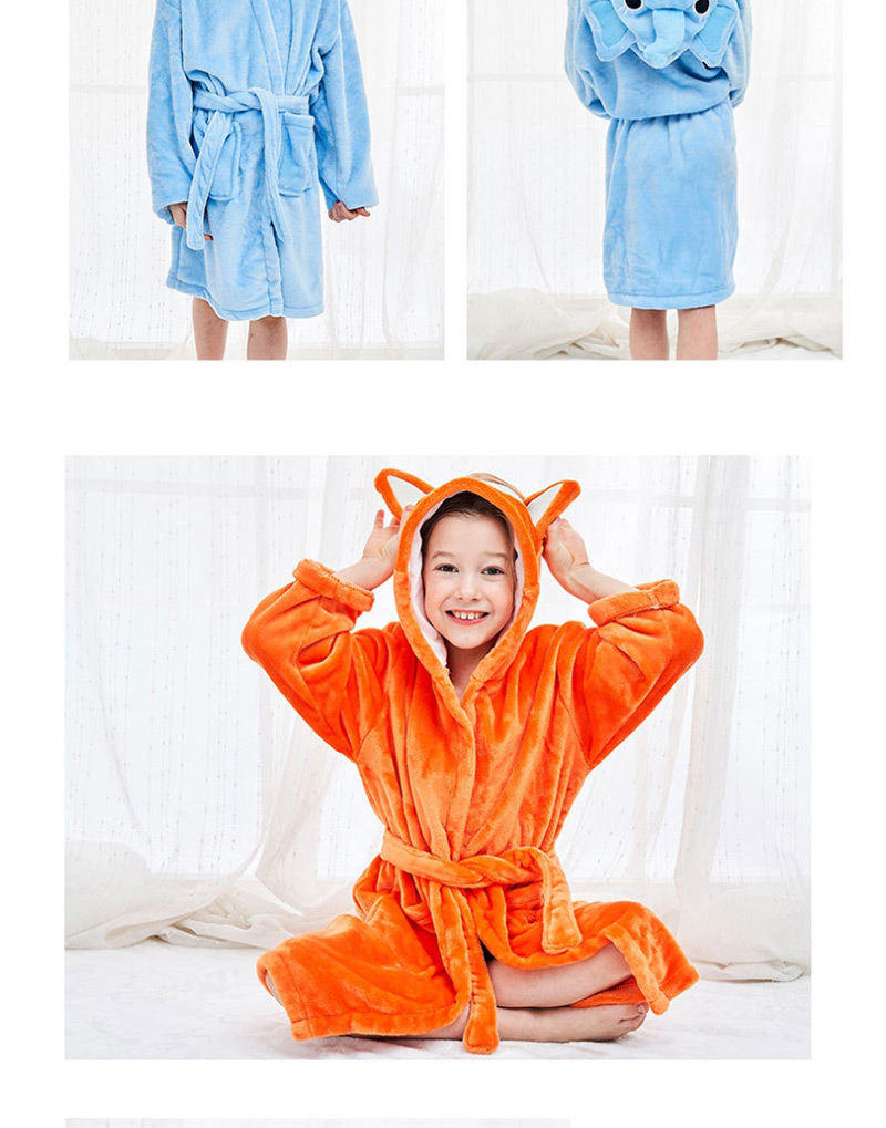 Fashion Cow Robe Flannel Cartoon Hooded Animal Home Service,Others