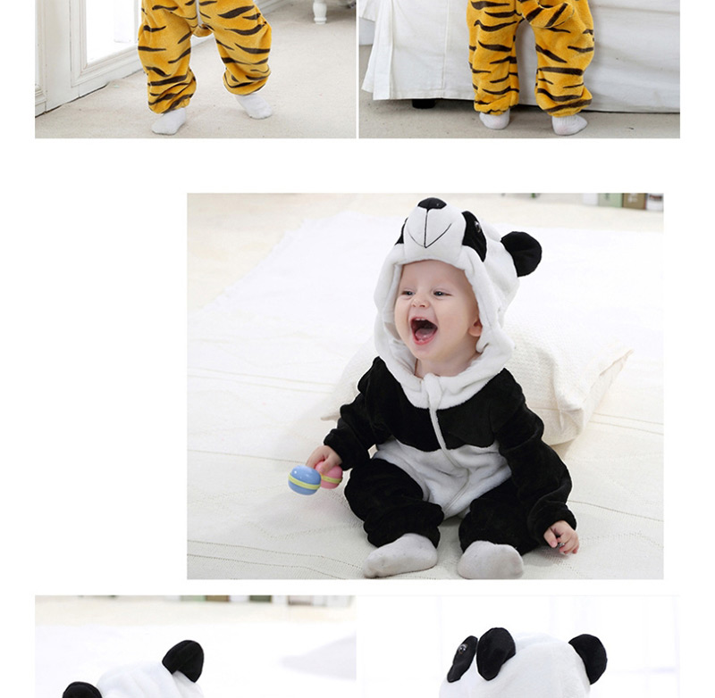 Fashion Old Panda Animal Jumpsuit Flannel Children