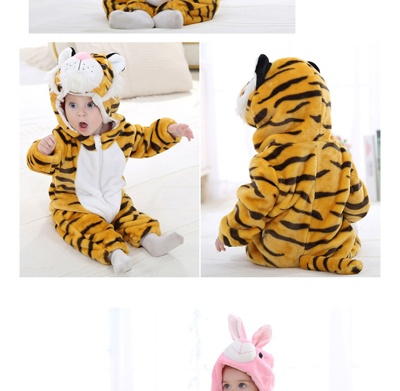 Fashion Old Tiger Animal Jumpsuit Flannel Children