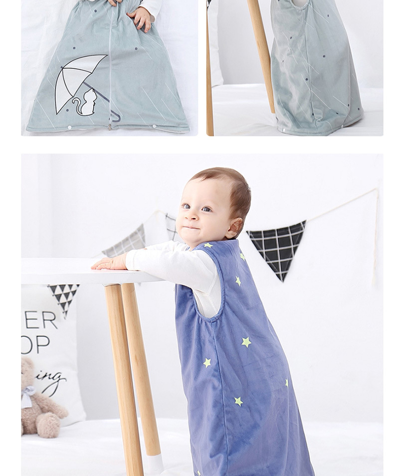 Fashion Grey Umbrella Flannel Sleeveless Cartoon Air Conditioning Suit,Others