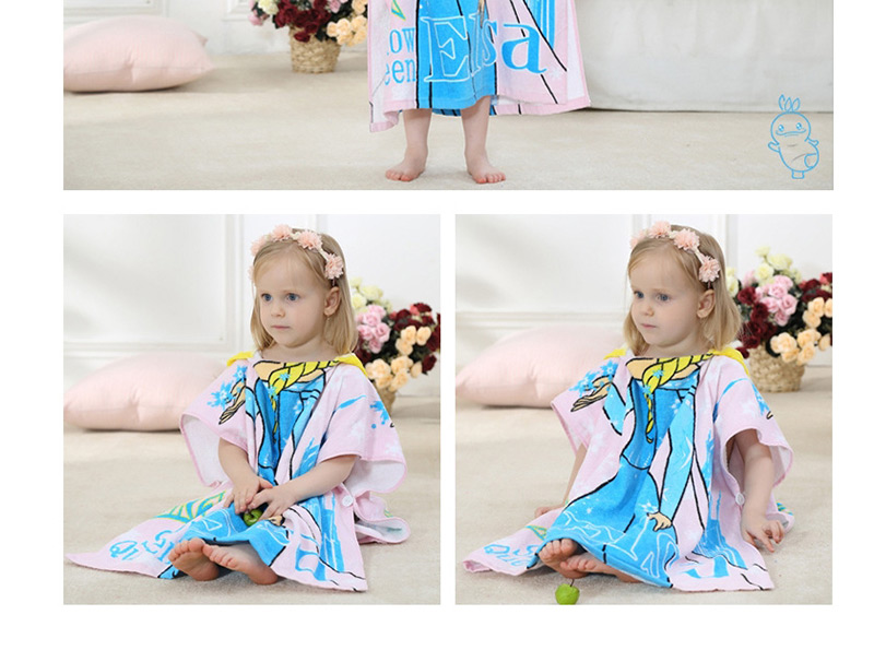 Fashion New Ice And Snow Cartoon Hooded Wool Print Children