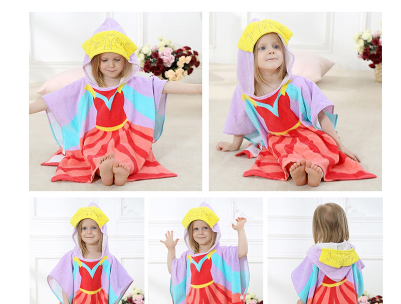 Fashion New Ice And Snow Cartoon Hooded Wool Print Children
