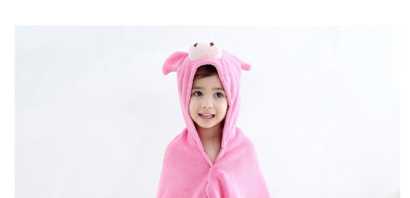 Fashion Powder Pig Bathrobe (coral Fleece) Cartoon Pig Children Coral Fleece Cloak Bath Towel,Others