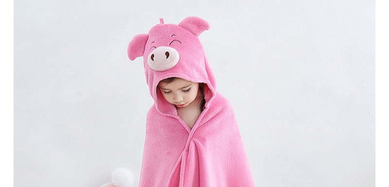 Fashion Powder Pig Bathrobe (coral Fleece) Cartoon Pig Children Coral Fleece Cloak Bath Towel,Others