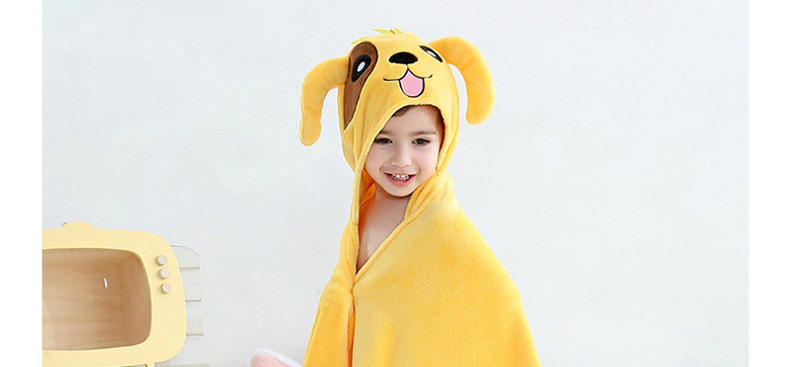 Fashion Yellow Dog Coral Velvet Bath Towel,Others