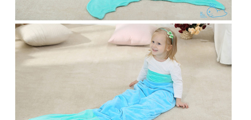 Fashion Purple Flannel Mermaid Child Sleeping Bag,Others
