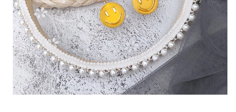 Fashion Yellow Smiley Earrings,Drop Earrings