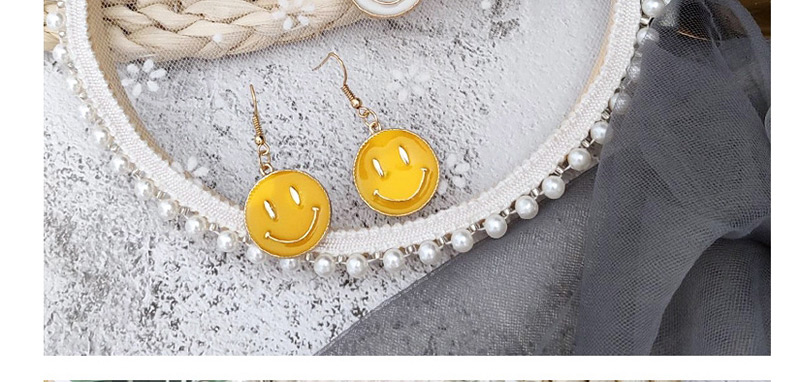 Fashion Yellow Smiley Earrings,Drop Earrings