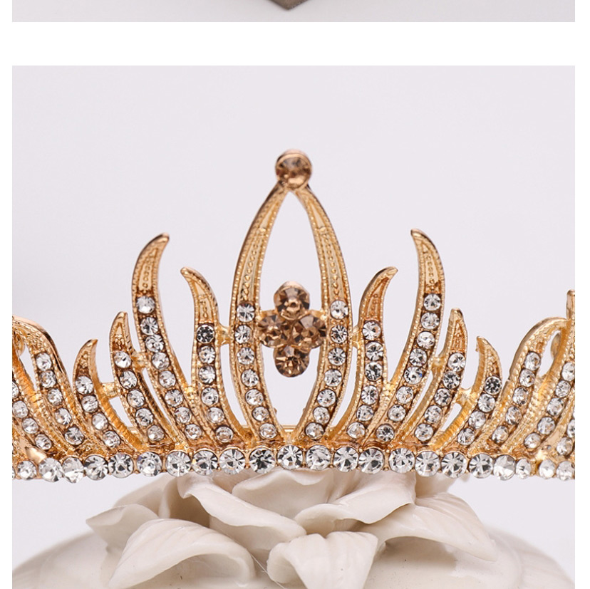 Fashion Gold Crystal Rhinestone Crown Headband,Head Band