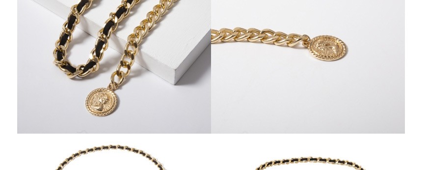 Fashion Gold Single Layer Multi-layer Geometric Portrait Chain Flannel Waist Chain,Waist Chain