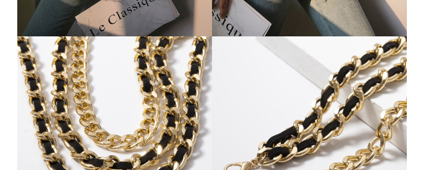 Fashion Gold Single Layer Multi-layer Geometric Portrait Chain Flannel Waist Chain,Waist Chain