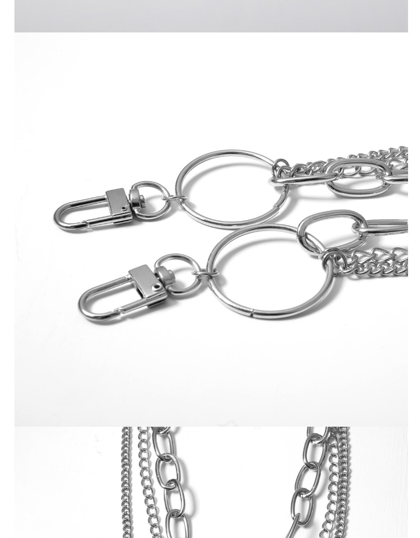 Fashion Gold U-shaped Thick Chain Multi-layer Tassel Geometric Waist Chain,Body Piercing Jewelry