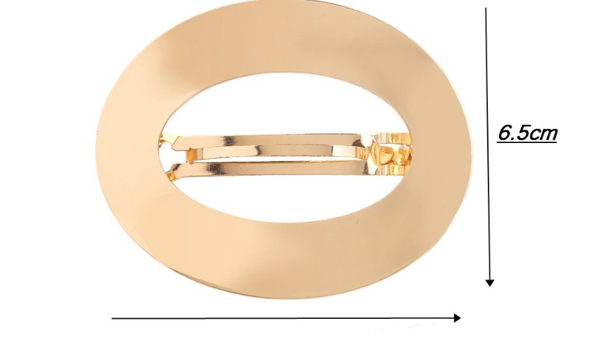Fashion Triangle Gold Geometric Metal Glossy Hair Clip,Hairpins