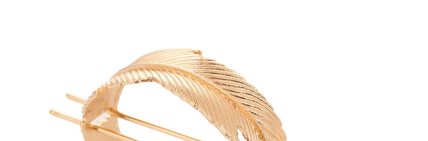 Fashion Gold Alloy Leaf Bun,Hairpins