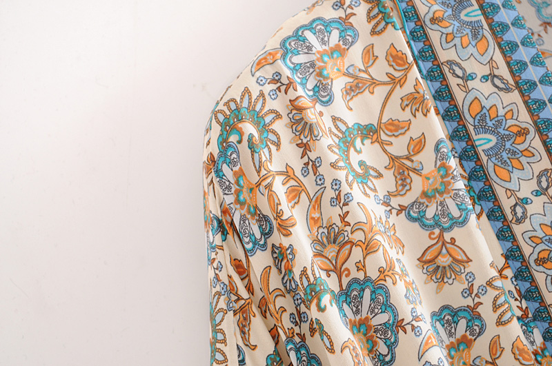 Fashion Color Printed Lace Kimono,Coat-Jacket