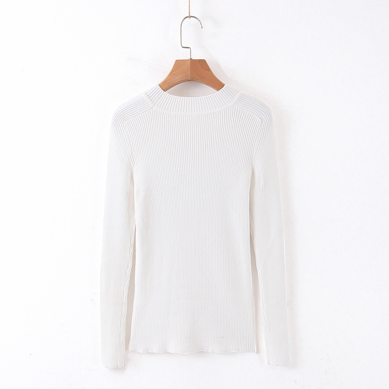 Fashion White Knitted Top,Sweater