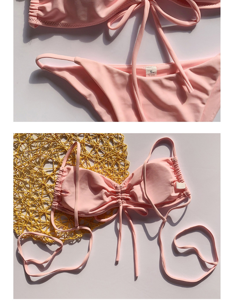 Fashion Pink Bandage Swimsuit Split,Bikini Sets