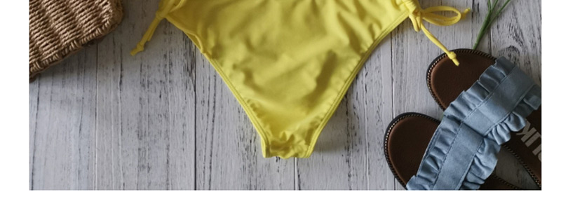 Fashion Yellow Printed Ruffled Bikini,Bikini Sets