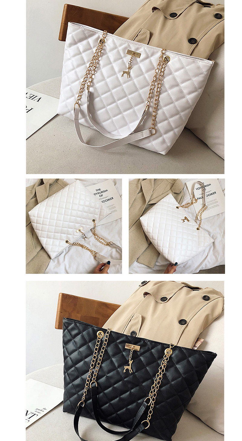 Fashion Silver Embroidered Thread Rhombic Shoulder Messenger Bag,Shoulder bags