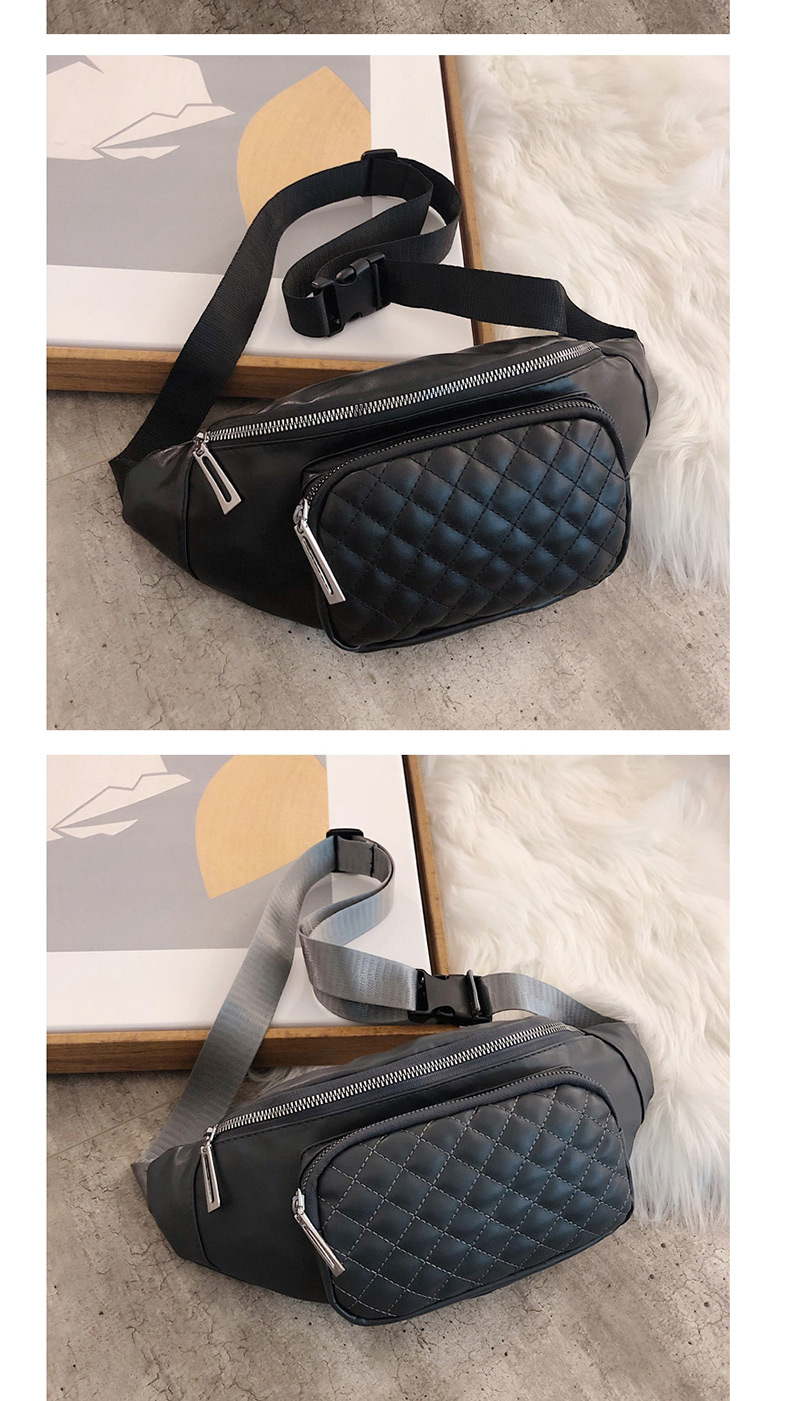 Fashion Gray Lingge Diagonal Chest Bag,Shoulder bags