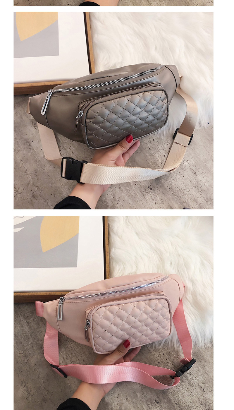 Fashion Pink Lingge Diagonal Chest Bag,Shoulder bags