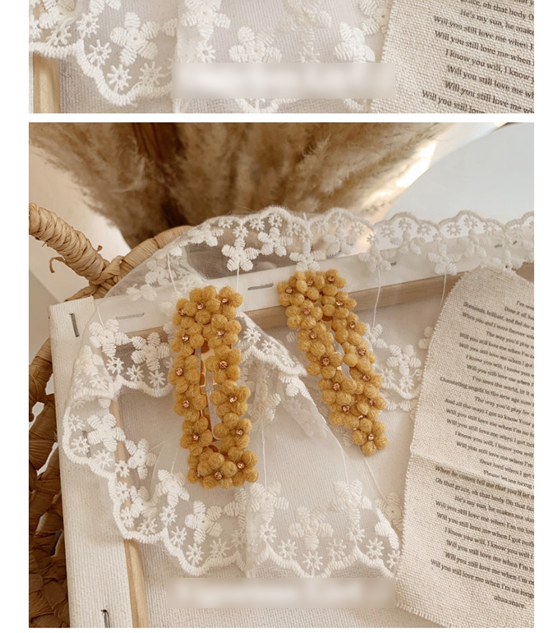 Fashion Square - Coral Powder Velvet Flower Hair Clips (single Price),Hairpins