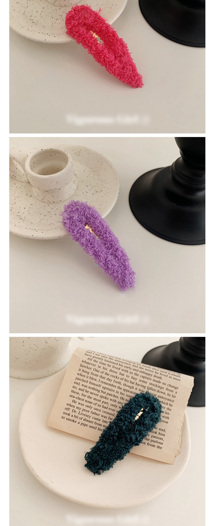 Fashion Love - Purple Plush Bb Clip,Hairpins