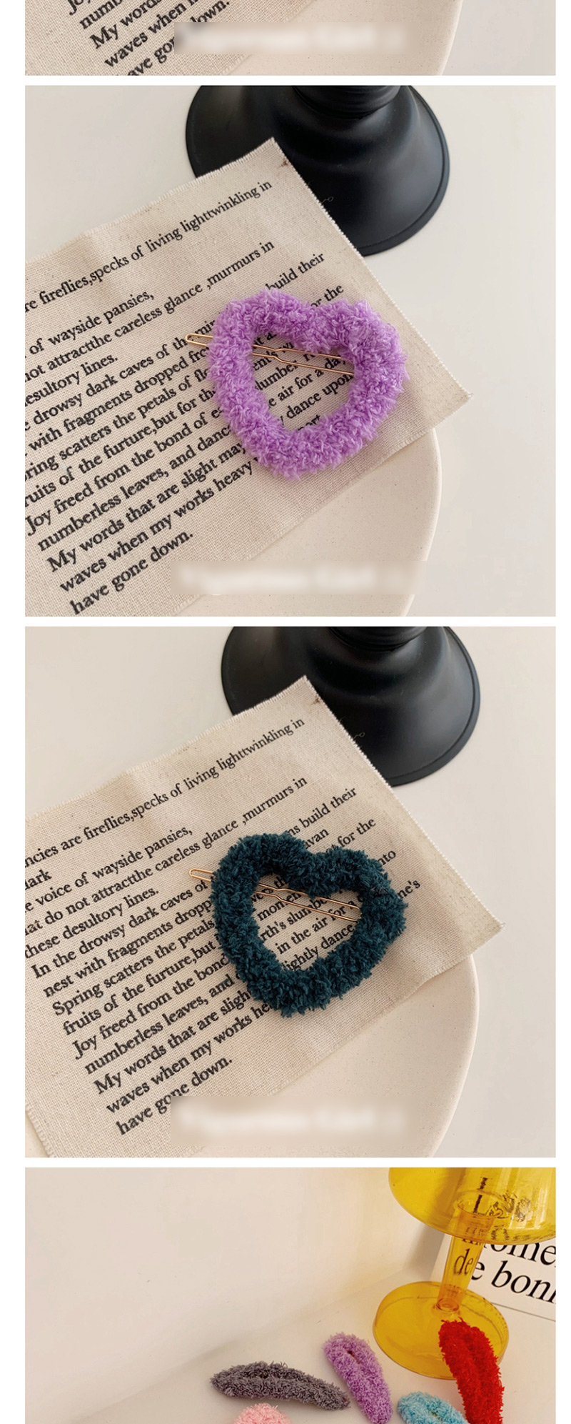 Fashion Love - Purple Plush Bb Clip,Hairpins