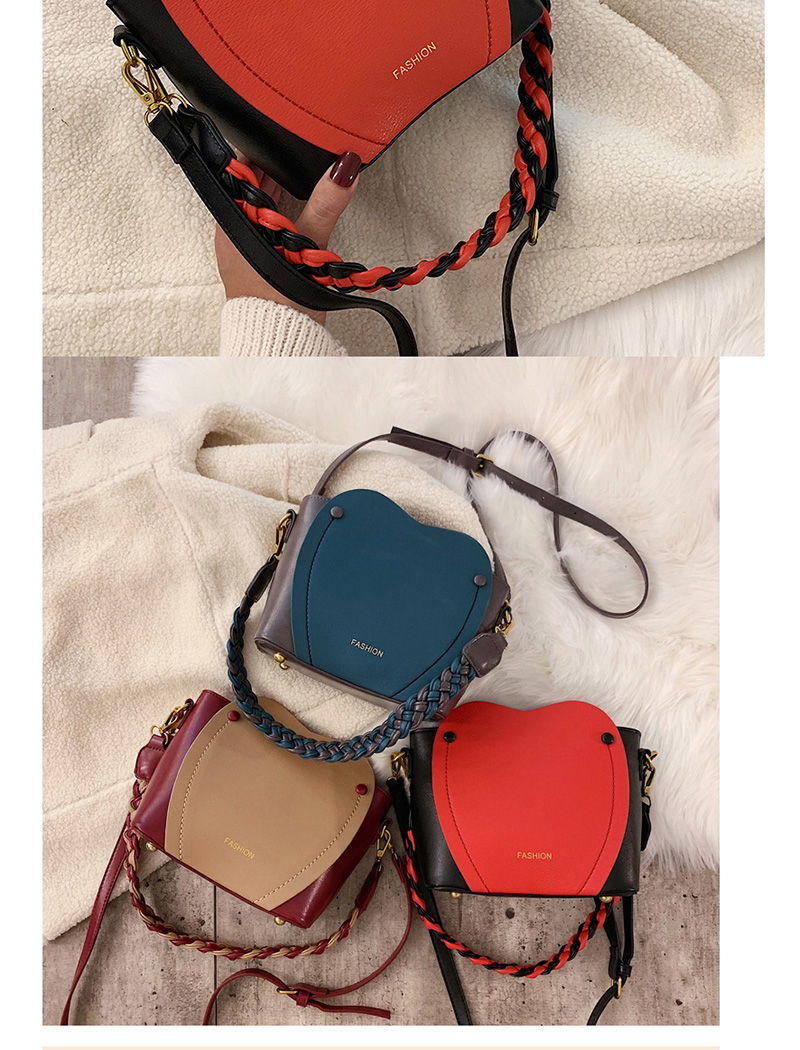 Fashion Khaki Contrast Shoulder Hand Crossbody Bag,Handbags