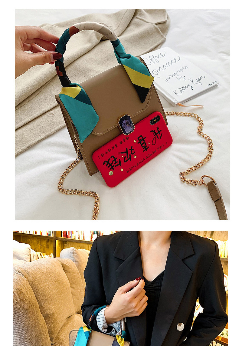 Fashion Blue Chain Shoulder-shoulder Messenger Bag,Handbags