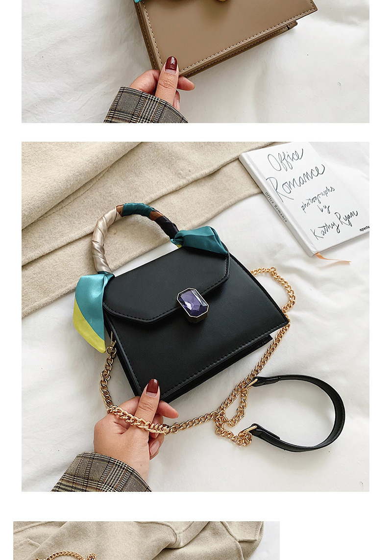 Fashion Khaki Chain Shoulder-shoulder Messenger Bag,Handbags