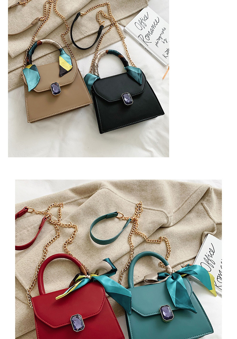Fashion Khaki Chain Shoulder-shoulder Messenger Bag,Handbags