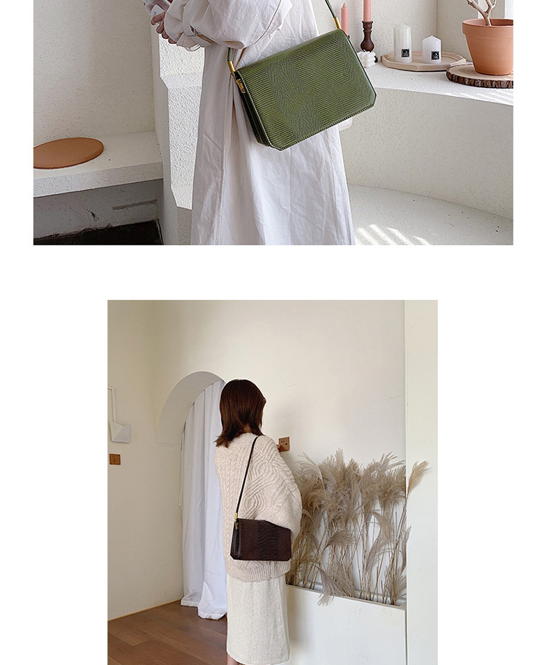 Fashion Green Embossed Clamshell Shoulder Bag,Messenger bags