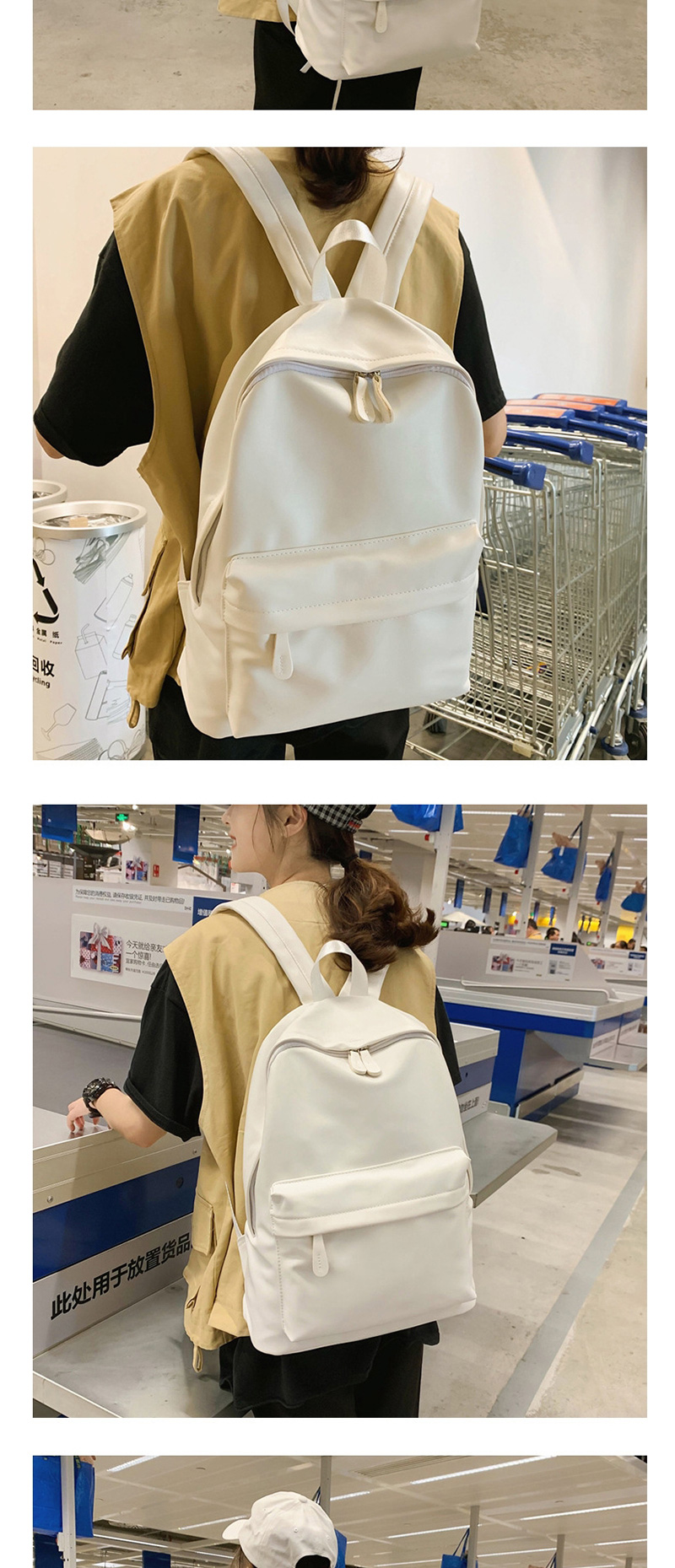Fashion White Backpack,Backpack