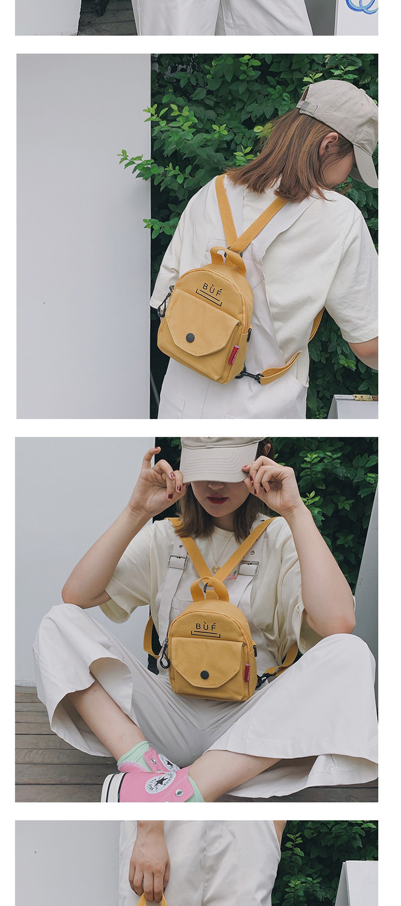 Fashion White Letter Printed Backpack,Backpack