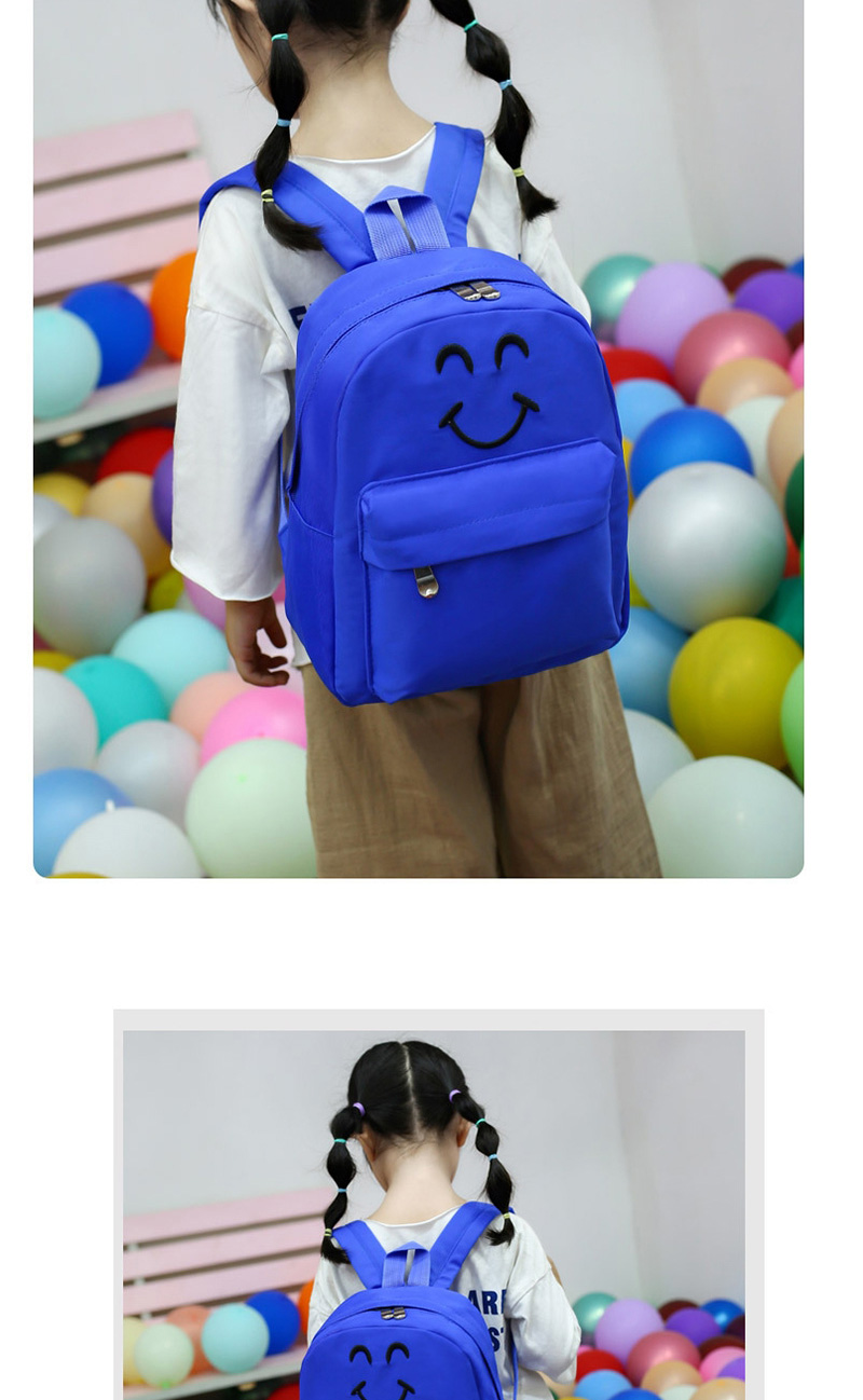 Fashion Blue Canvas Smiley Shoulder Bag,Backpack