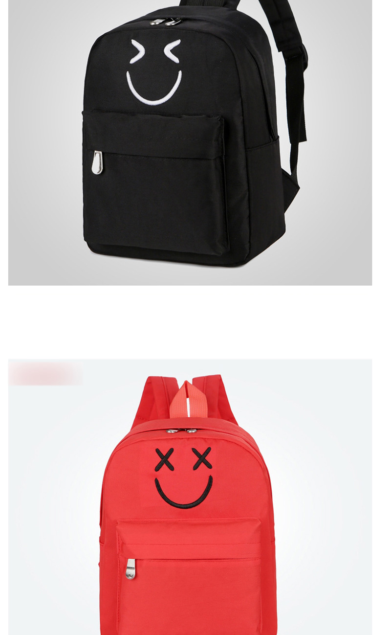Fashion Black Canvas Smiley Shoulder Bag,Backpack