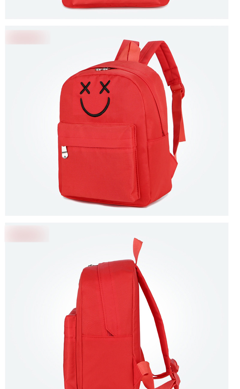 Fashion Red Canvas Smiley Shoulder Bag,Backpack