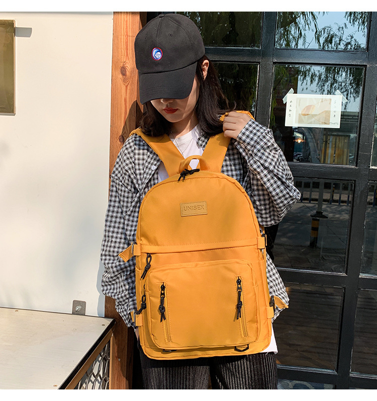 Fashion Yellow Workwear Labeling Backpack,Backpack