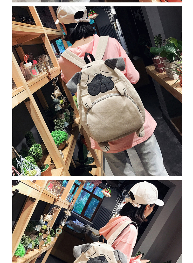 Fashion Cute Dog Cartoon Animal Corduroy Backpack,Backpack